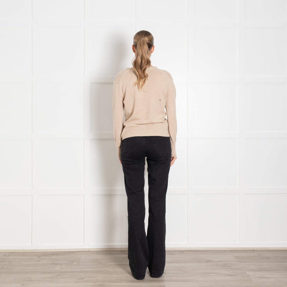 Chinti & Parker Beige Cashmere Cardigan
