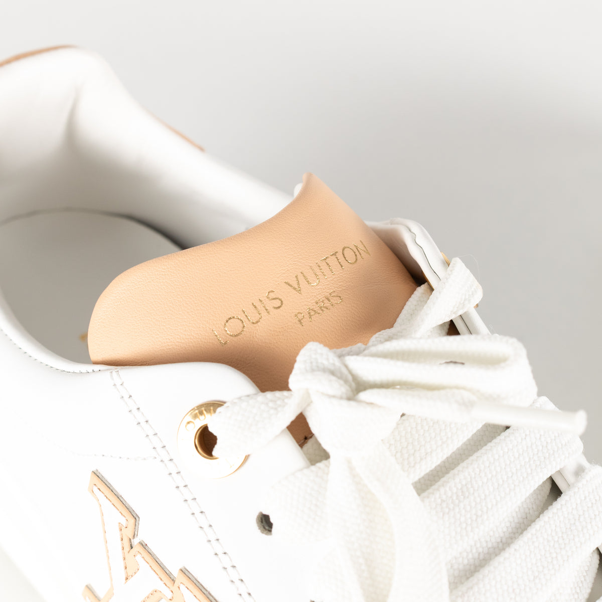 Louis Vuitton Time Out Beige & White Trainers