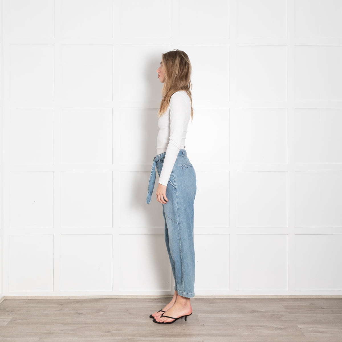 Ba&Sh Light Blue Denim Barrel Leg Jeans