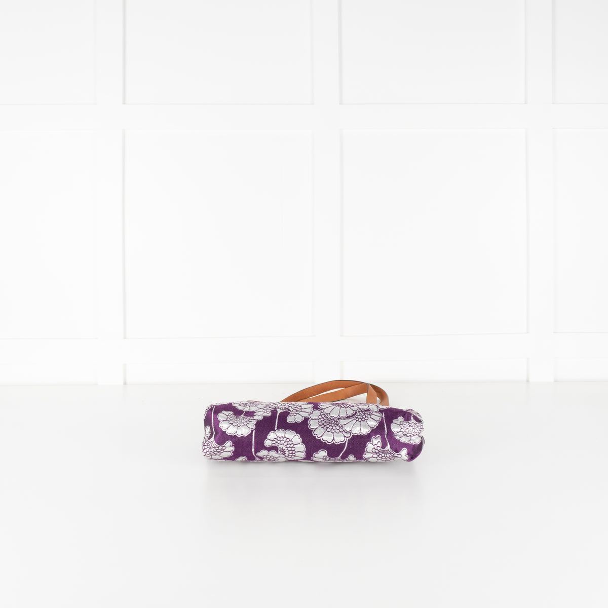 Marni Floral Jacquard Framed Purple Shoulder Bag