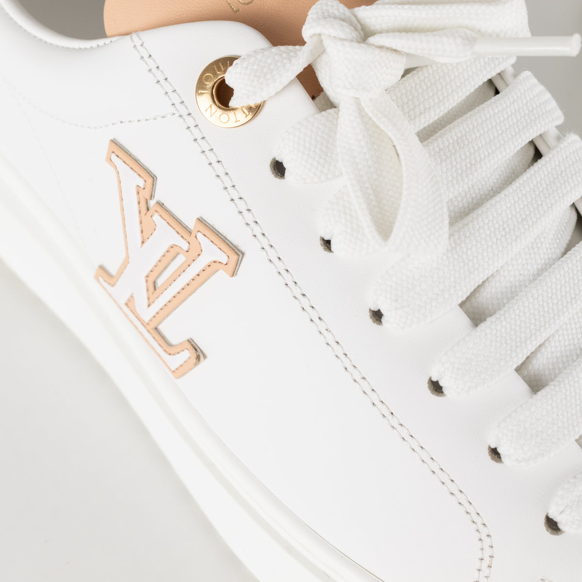 Louis Vuitton Time Out Beige & White Trainers