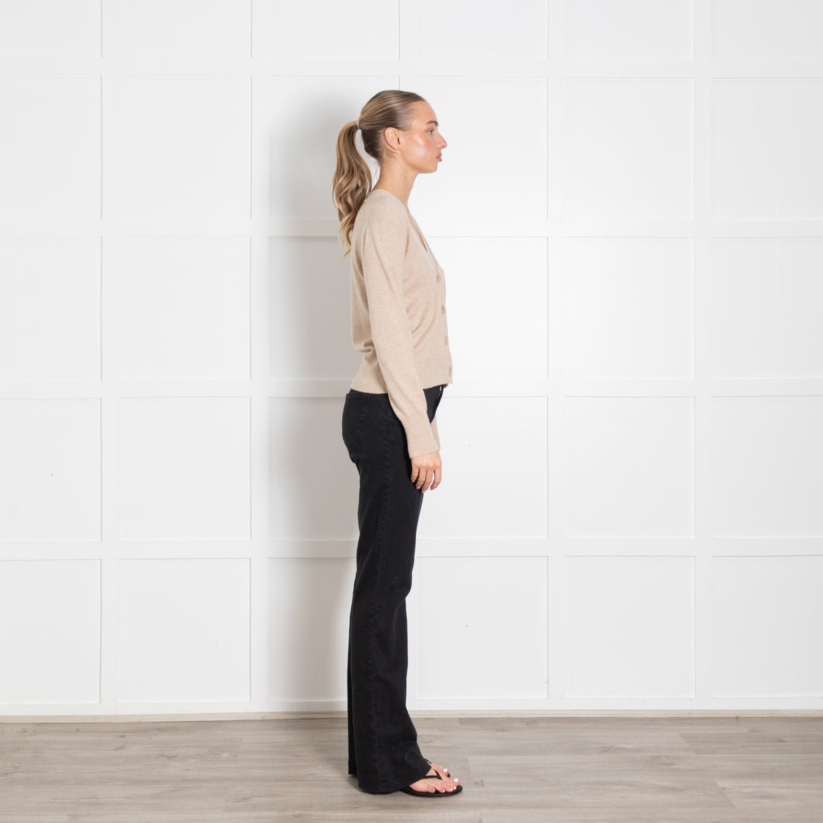 Chinti & Parker Beige Cashmere Cardigan