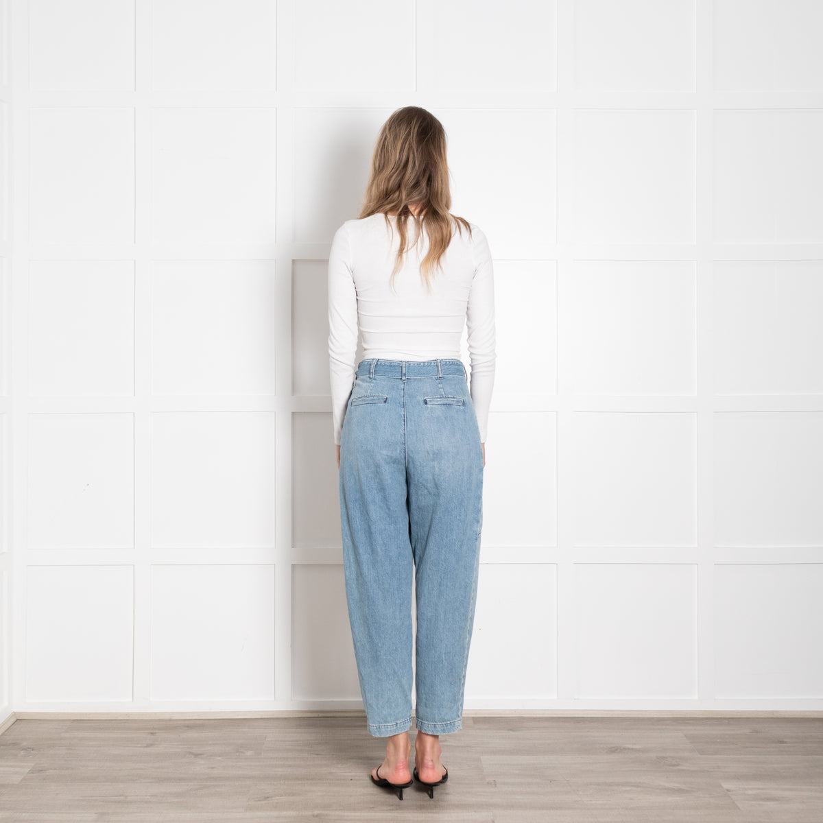 Ba&Sh Light Blue Denim Barrel Leg Jeans