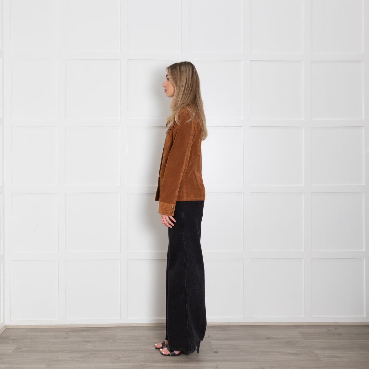 Nili Lotan Tan Suede Jamison Jacket