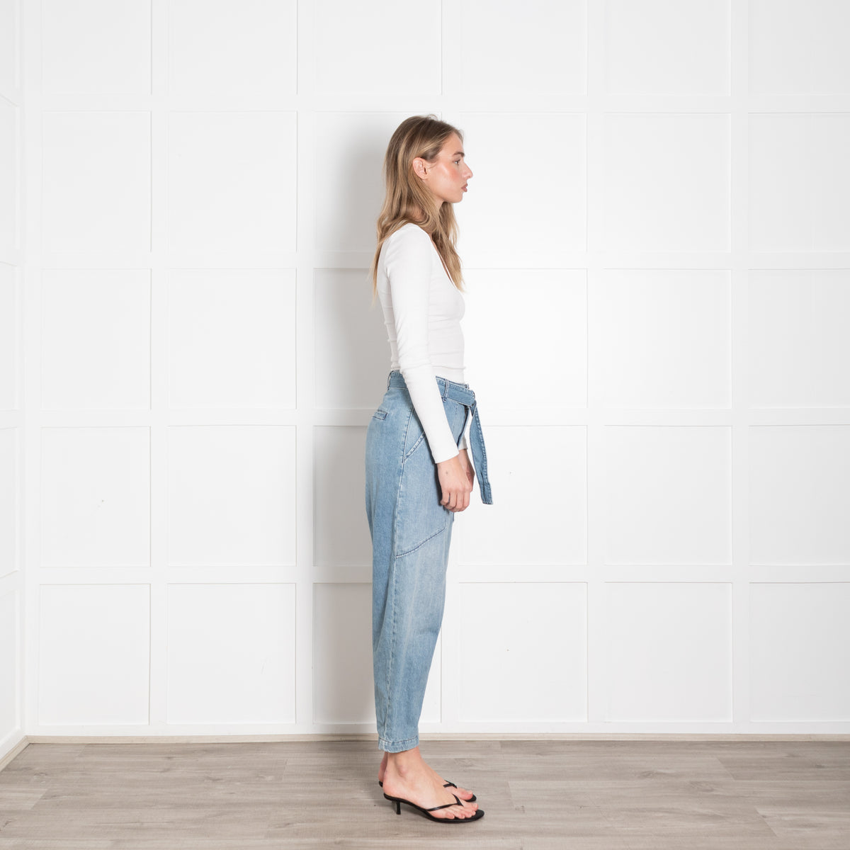Ba&Sh Light Blue Denim Barrel Leg Jeans