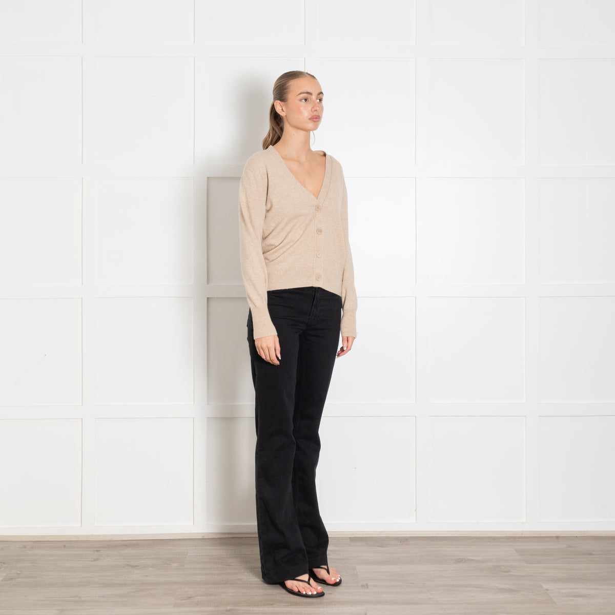 Chinti & Parker Beige Cashmere Cardigan