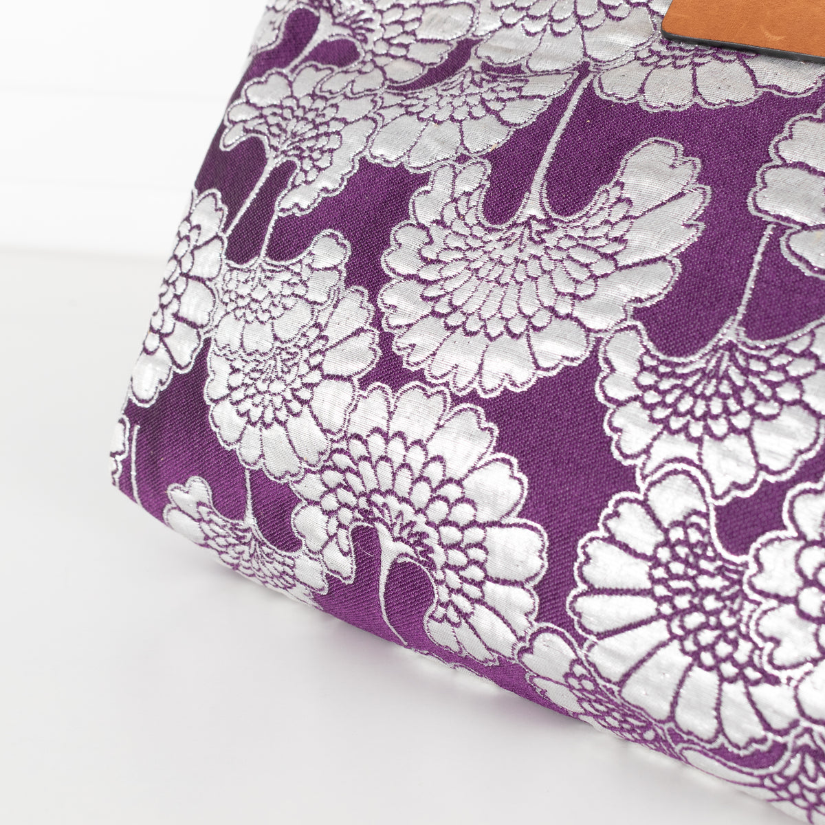 Marni Floral Jacquard Framed Purple Shoulder Bag
