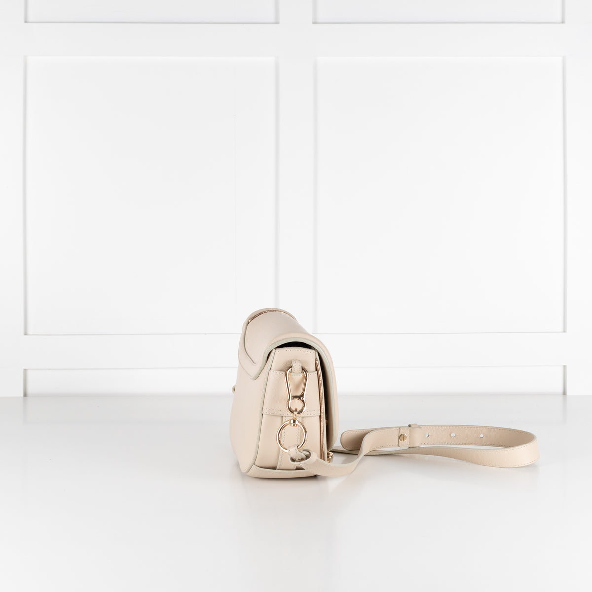 See By Chloe Beige Mara Crossbody With Gold Hardware