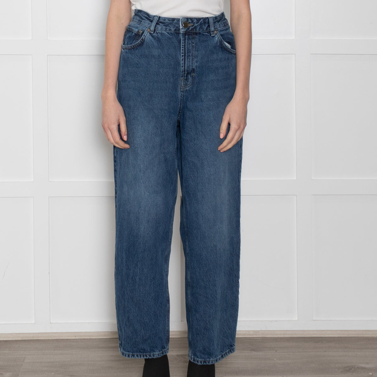 Mos Mosh Heyanno Dark Blue Straight Leg Jeans