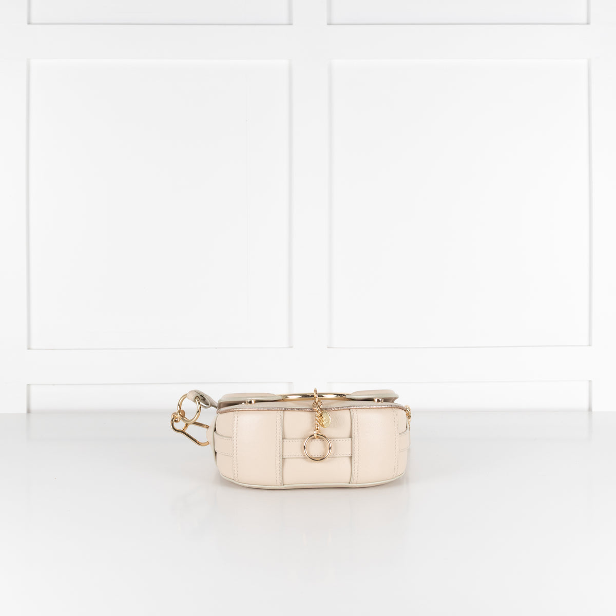 See By Chloe Beige Mara Crossbody With Gold Hardware