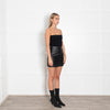The Attico Black Leather Mini Skirt