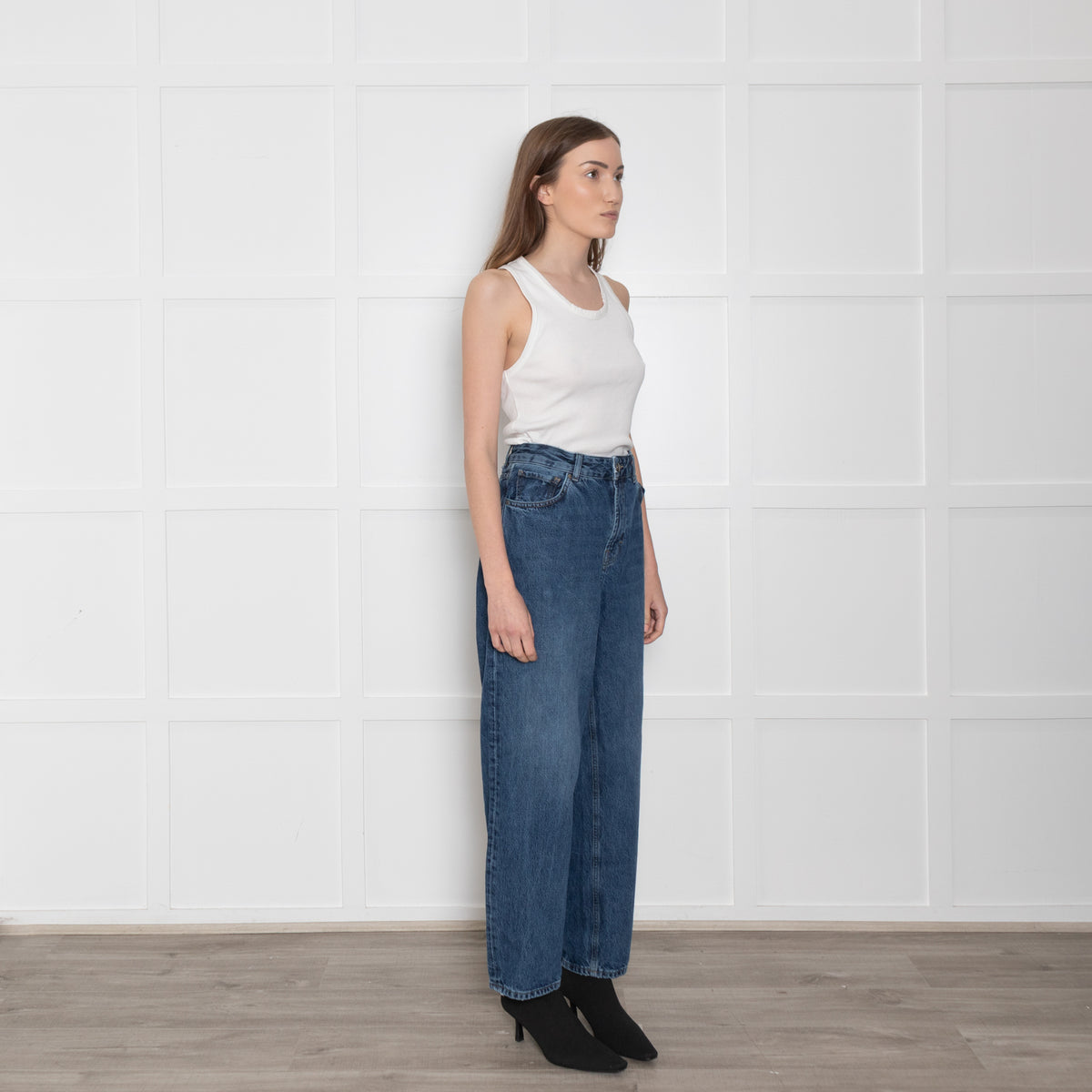 Mos Mosh Heyanno Dark Blue Straight Leg Jeans