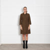 Antonelli Khaki 3/4 Sleeve Buttoned Up Dress