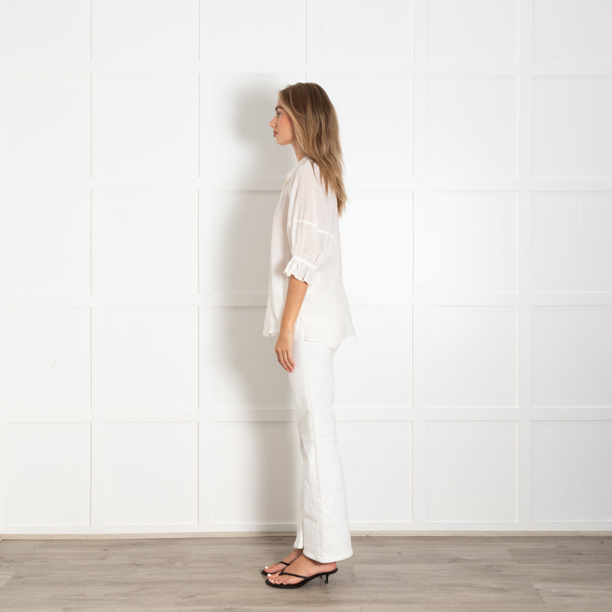 Day Birger Mikkelsen Cream Textured Short Sleeve Blouse