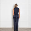 Galvan Navy Drape Waist Jumpsuit
