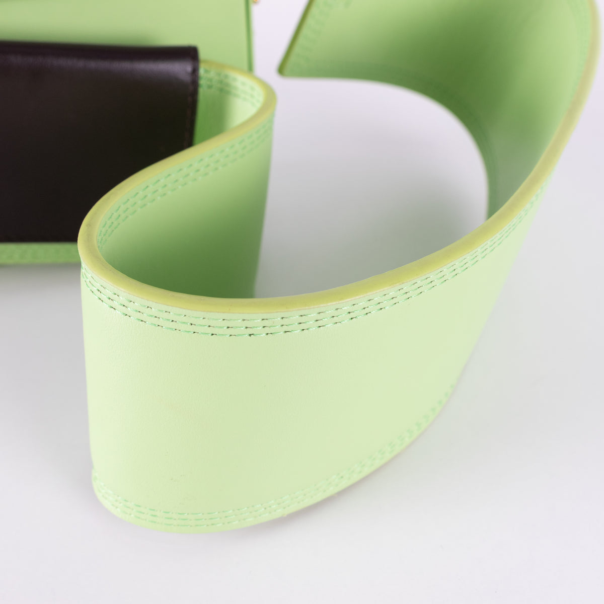 Jacquemus Lime Green Le Carinou Leather Shoulder Bag