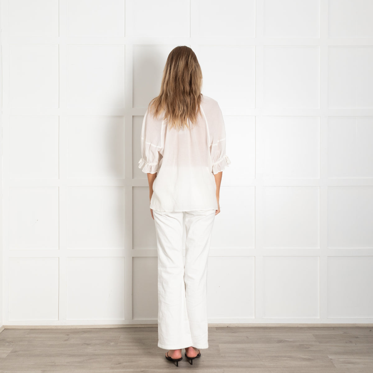 Day Birger Mikkelsen Cream Textured Short Sleeve Blouse