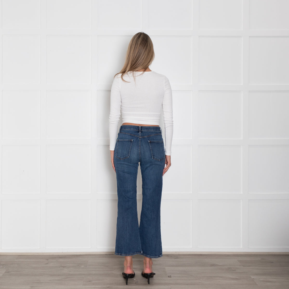 J Brand Blue Denim Cropped Stretchy Jeans