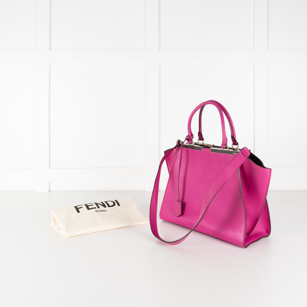 Fendi Magenta Pink 3 Jours Tote Bag