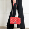 Chanel Red Leather City Rock Flap Shoulder Bag