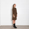 Antonelli Khaki 3/4 Sleeve Buttoned Up Dress