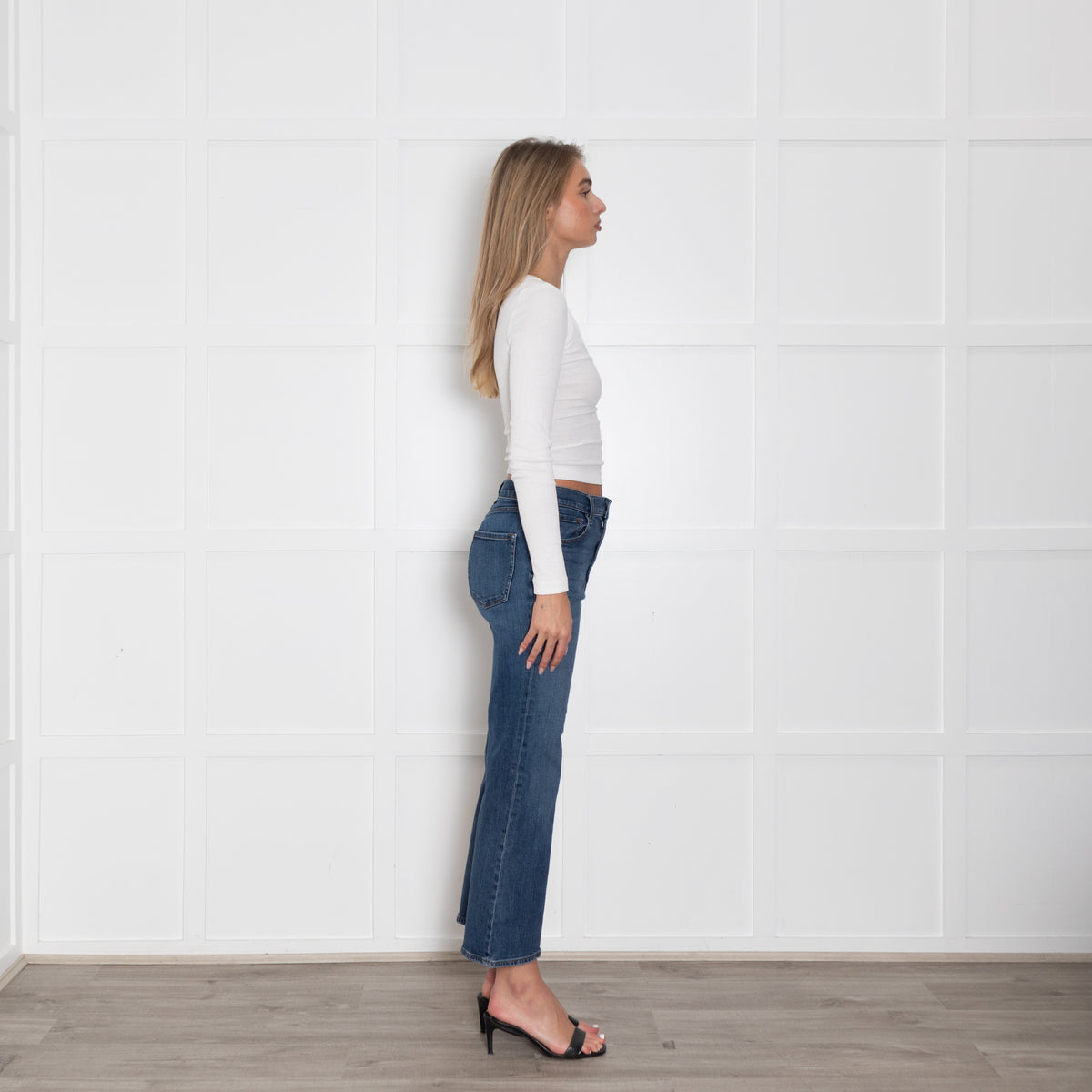 J Brand Blue Denim Cropped Stretchy Jeans