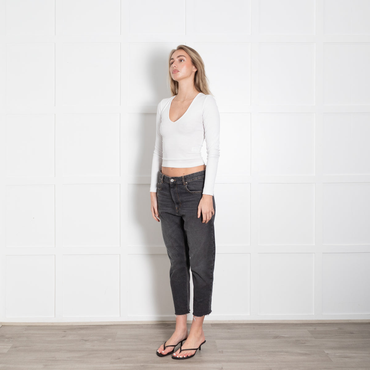 Isabel Marant Etoile Dark Grey Fray Hem Jeans