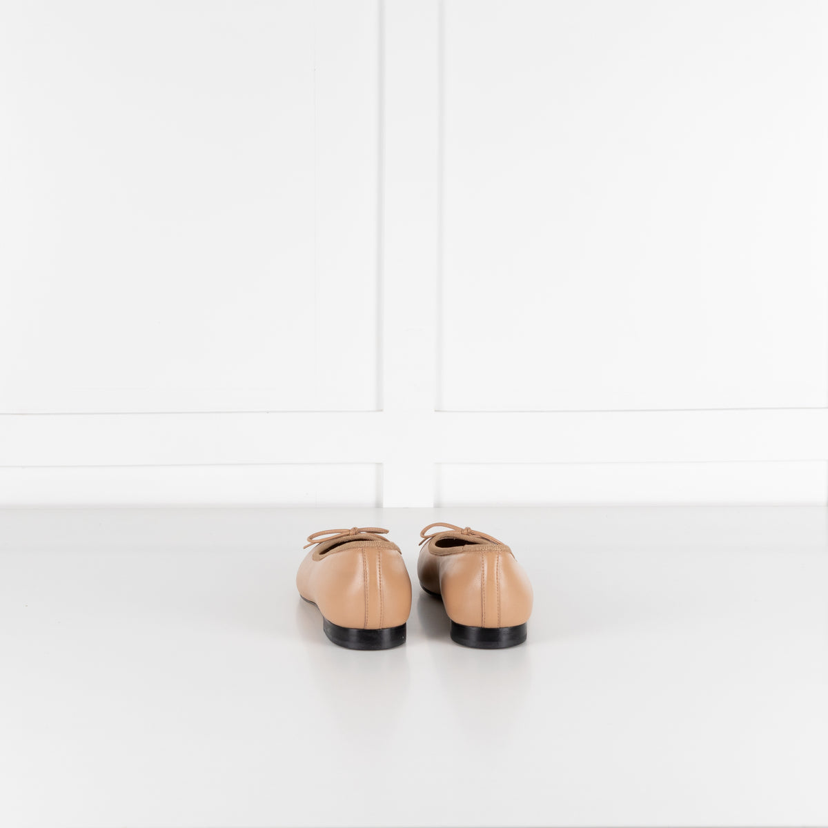 Russell & Bromley Camel Patent Toe Ballet Flat