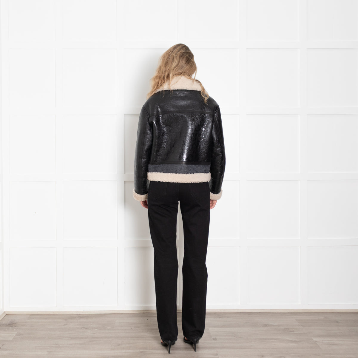Halfboy Black Aviator Shearling Jacket