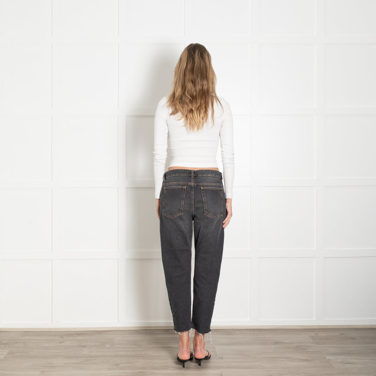 Isabel Marant Etoile Dark Grey Fray Hem Jeans