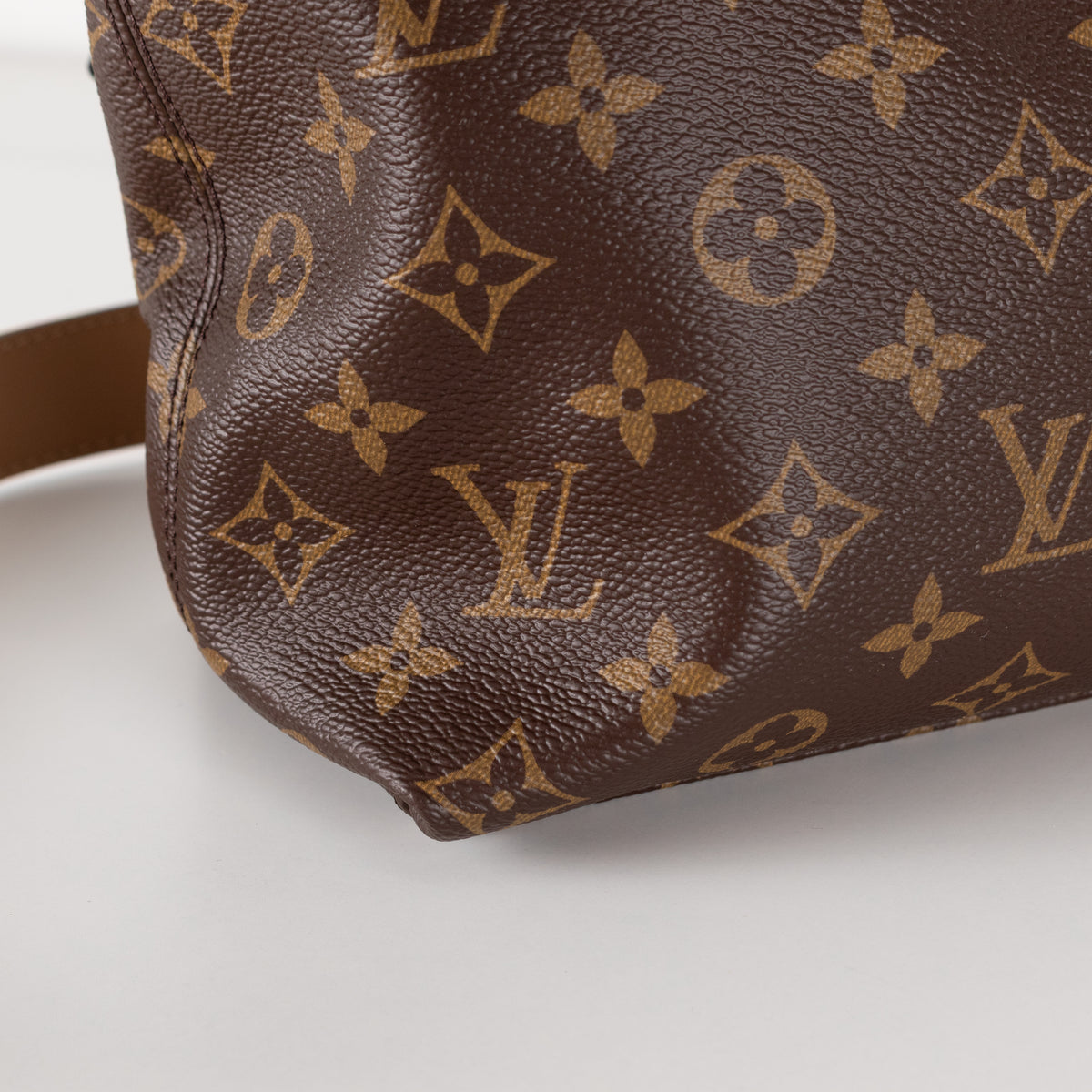 Louis Vuitton Pink Brown Coated Canvas Leather Tuileries Hobo Bag