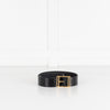 Saint Laurent Black Croc Belt