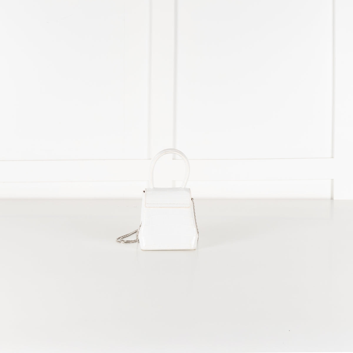 Rubeus Off White Crocodile Mini Liza Bag