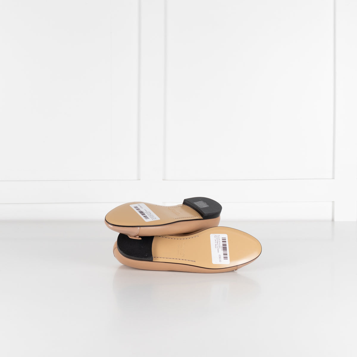 Russell & Bromley Camel Patent Toe Ballet Flat