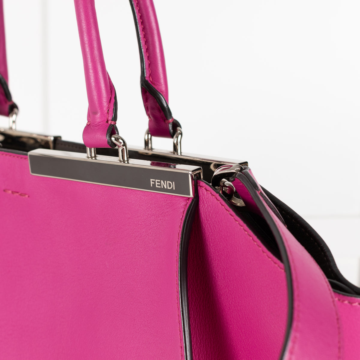 Fendi Magenta Pink 3 Jours Tote Bag