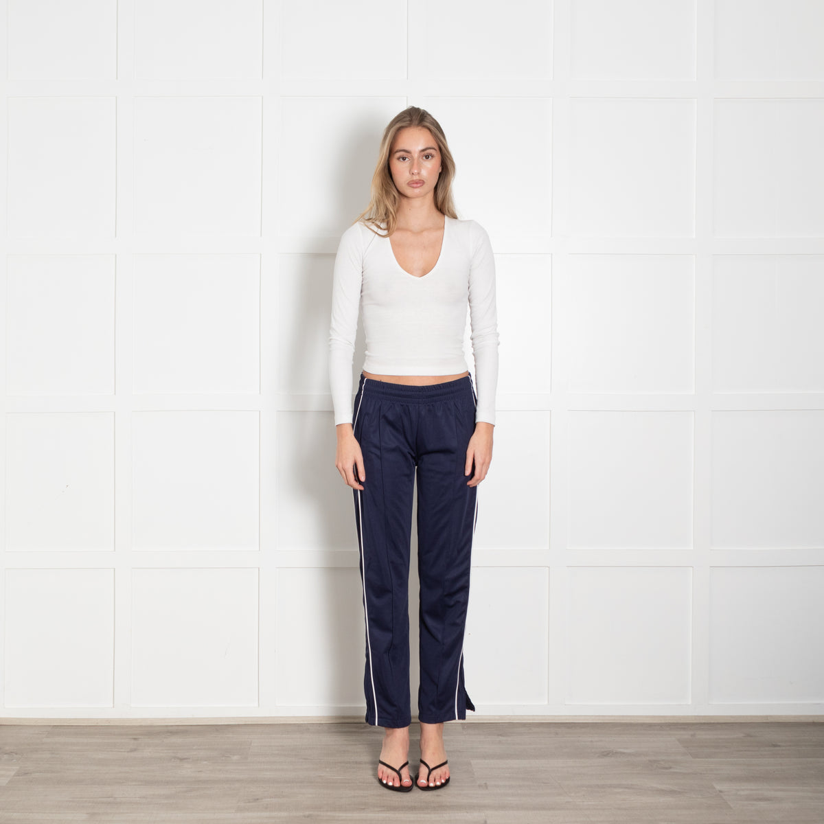 Anine Bing Dark Blue Side Stripe Track Trousers