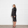 Galvan Black Sequin Backless Dress