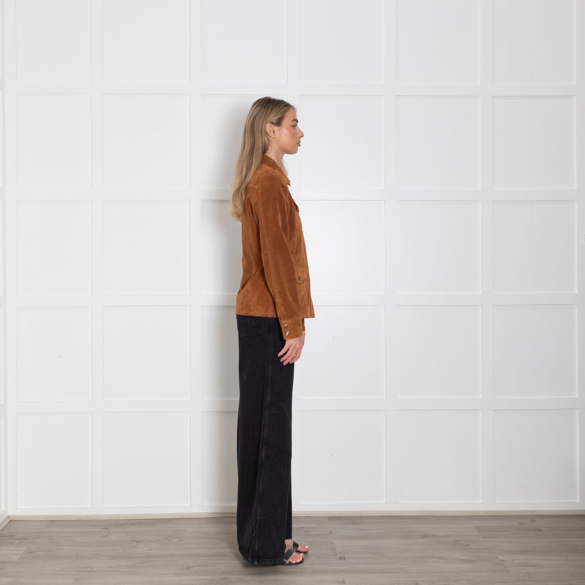 Nili Lotan Tan Suede Jamison Jacket