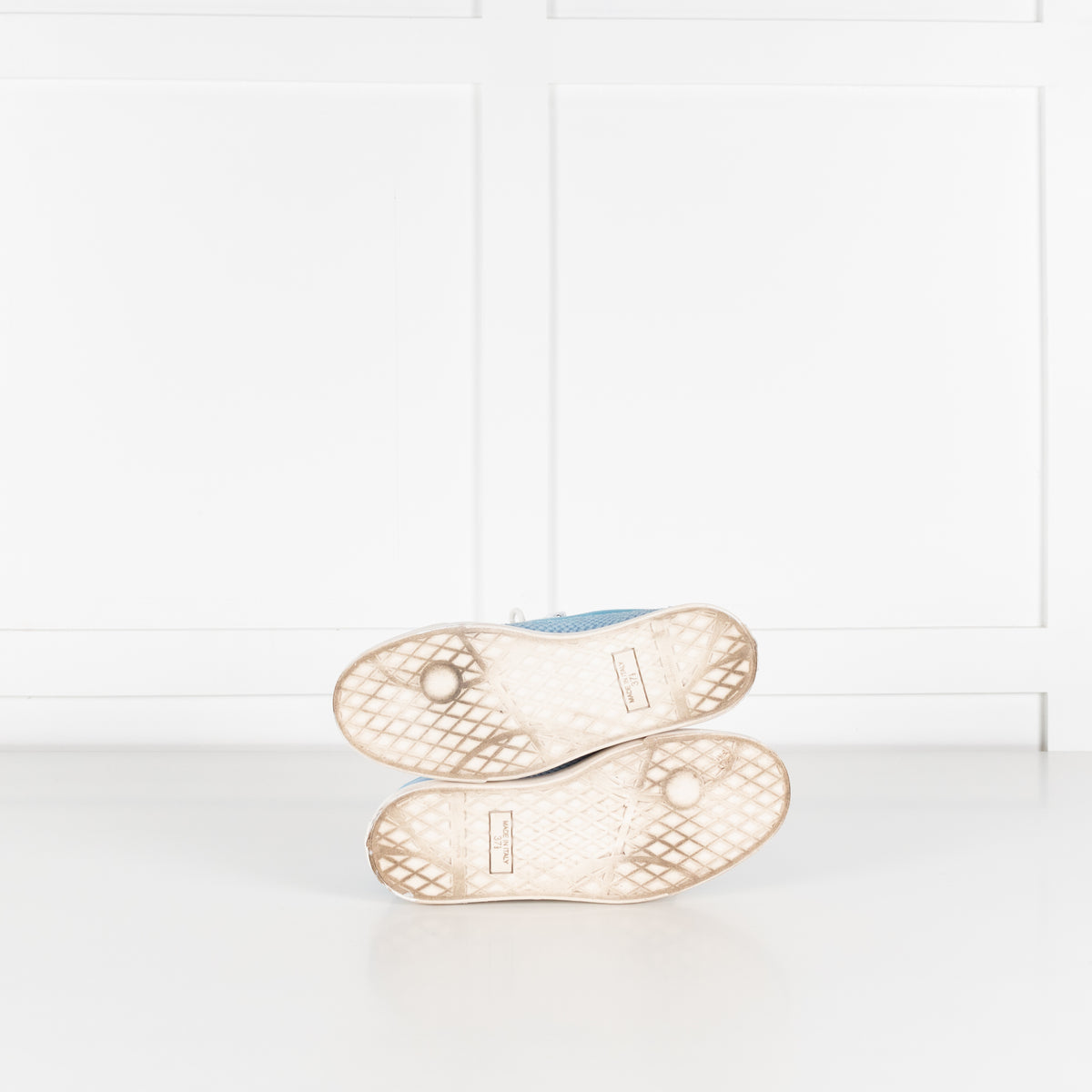 Giuseppe Zanotti Blue White Snake Skin Trainers