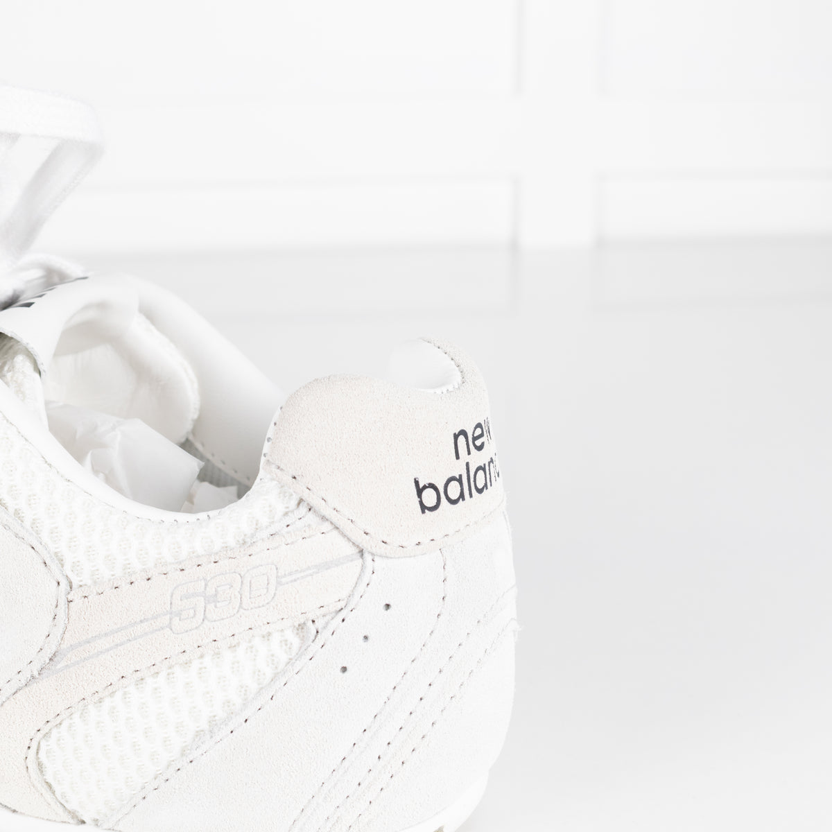 Miu Miu x New Balance White 530 SL Suede Mesh Trainers