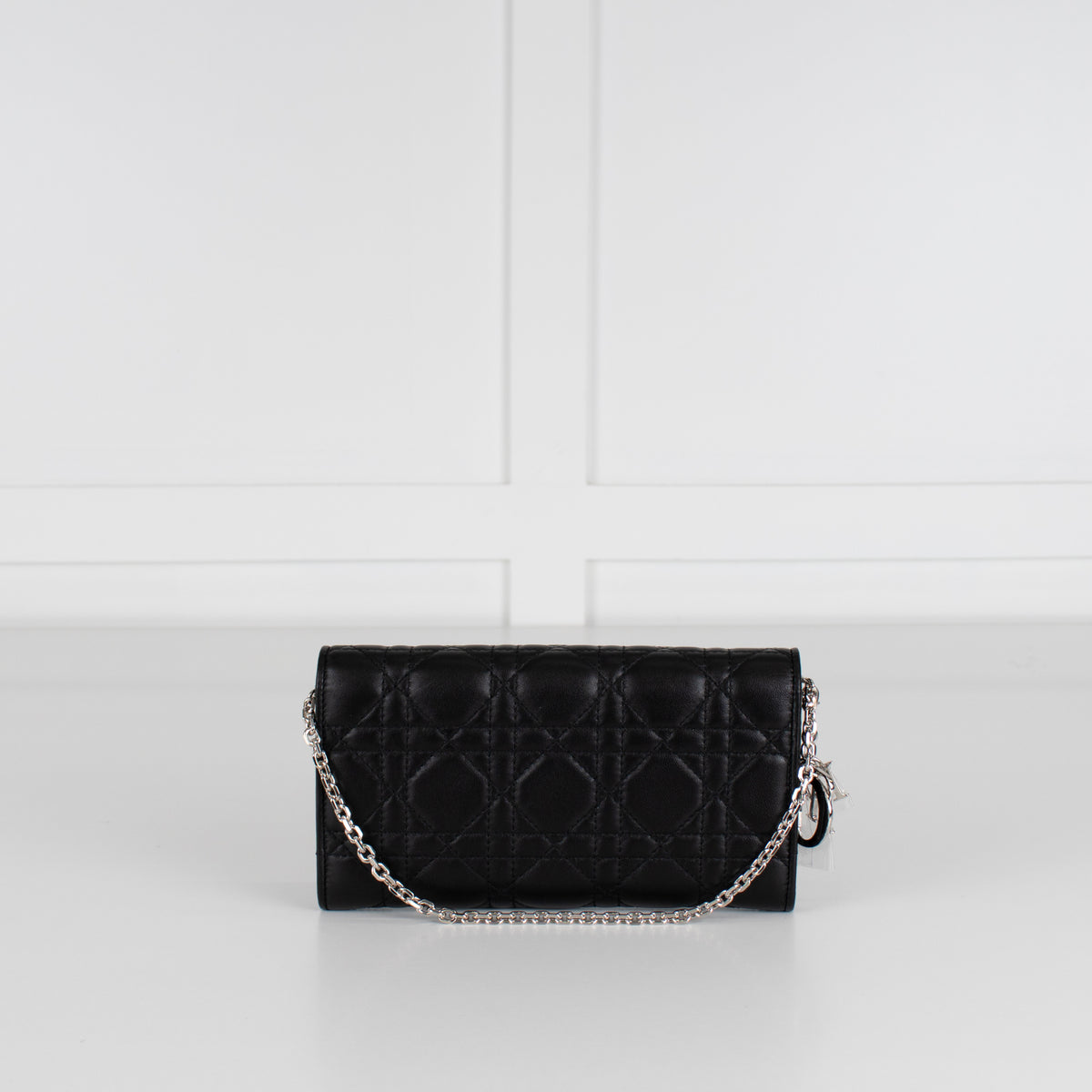 Christian Dior Lady Dior Cannage Wallet with Chain