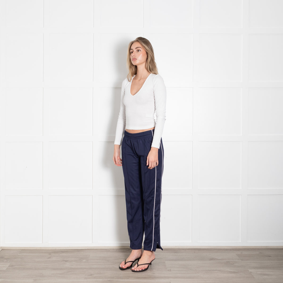 Anine Bing Dark Blue Side Stripe Track Trousers