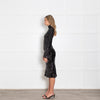 Galvan Black Sequin Backless Dress