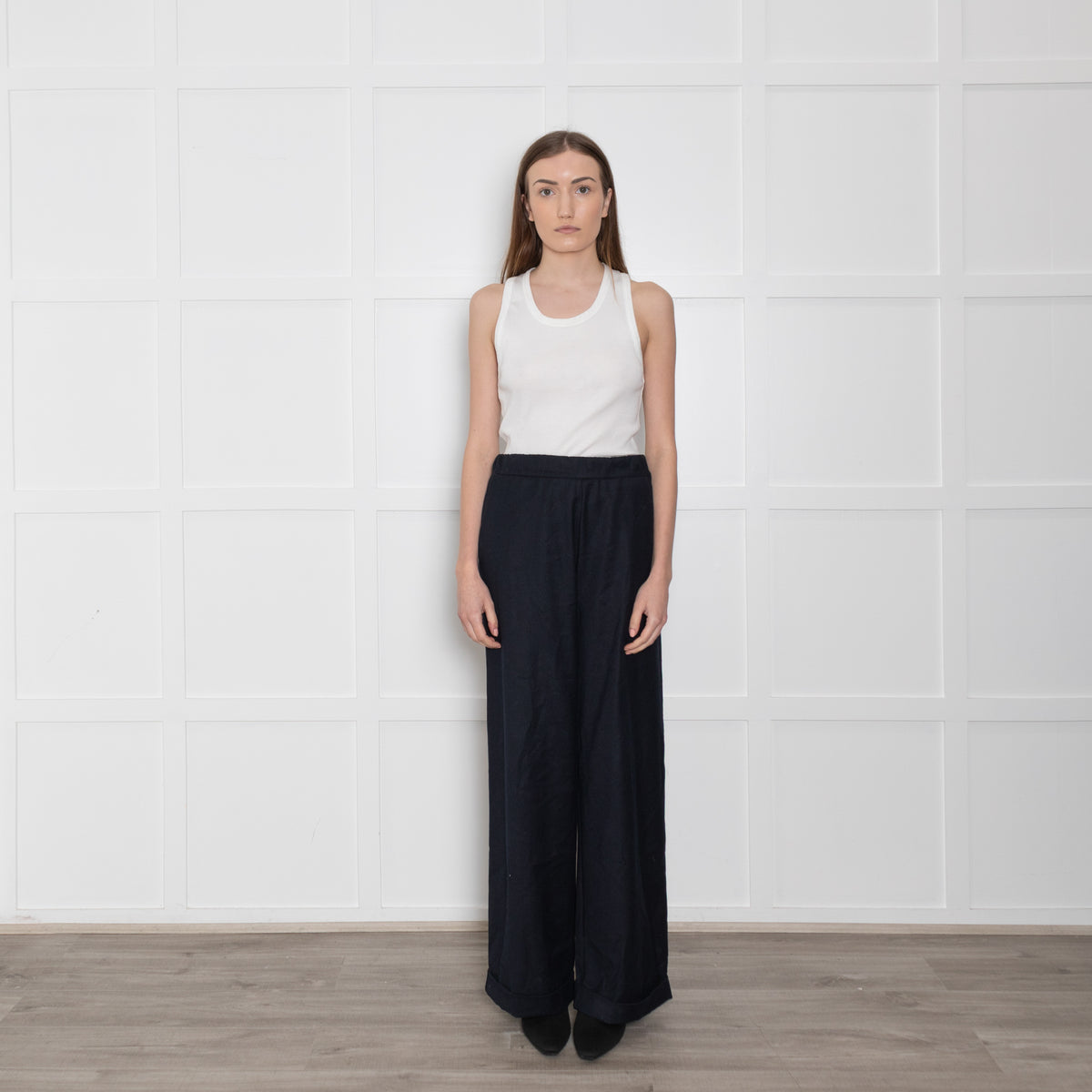 Whyci Milano Navy Full Length Trousers