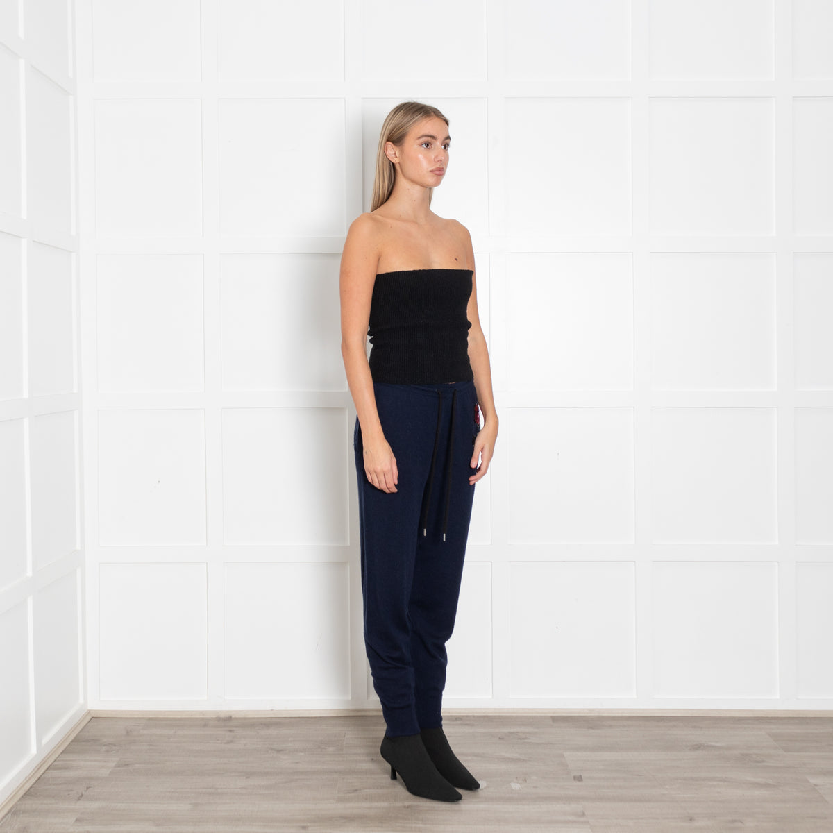 Markus Lupfer Navy Joggers with Sequin Rose