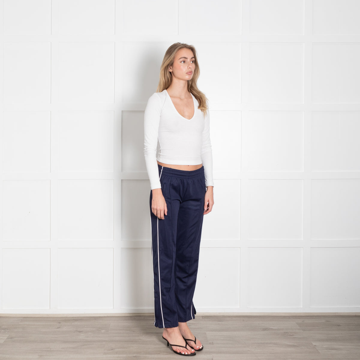 Anine Bing Dark Blue Side Stripe Track Trousers