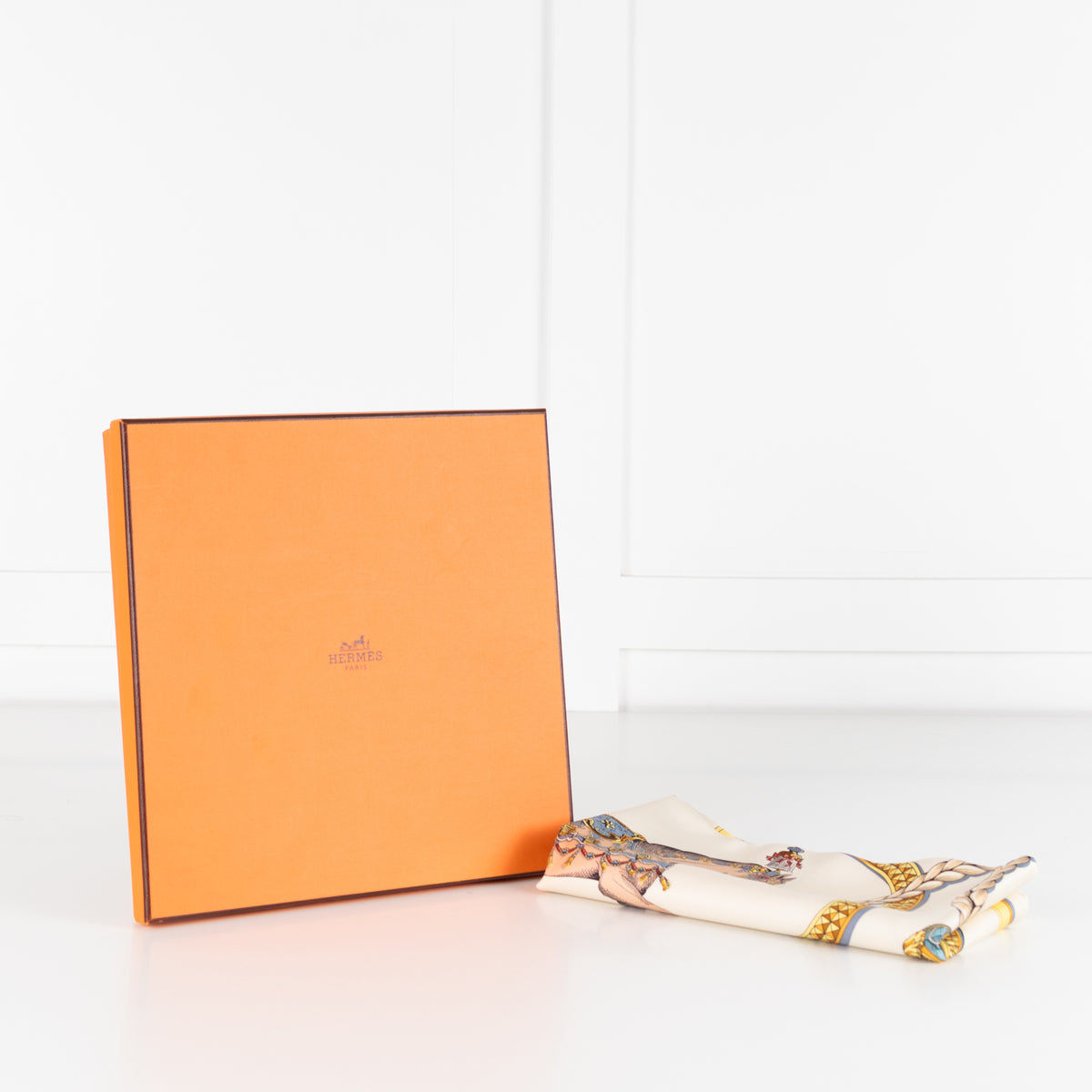 Hermes Cream Silk Apparat Forever Scarf