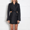 Anna Quan Black Cutout Twist Blazer Dress
