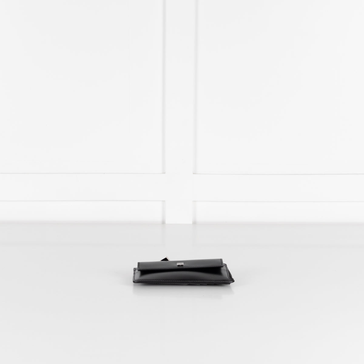 Givenchy Black Zip Around Smooth Leather Keychain Wallet