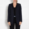 Sportmax Navy Blue Black Trim Edge To Edge Blazer Jacket